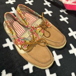 Sperry floral Boat shoes